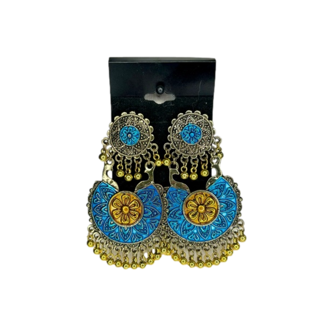 NEW Bronze, Gold and Blue Fashion Dangle Earrings